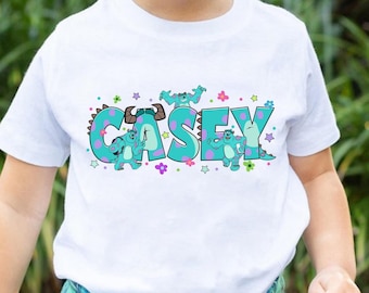 Custom Name Monster Inc Shirt, Personalized Disneyland Monster Inc Birthday Shirt, Disneyland Family Matching Trip Shirt, Birthday Party