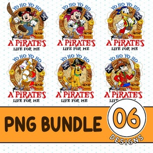 Mickey and Friends Pirate Bundle Png | A Pirates Life For Me | Pirates Of Caribbean | Pirates Png | Family Cruise Design Clipart