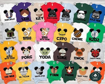 Starwars Mickey Head Shirt, Starwars Tee, Mickey Starwars Galaxy Shirt, Starwars Party, Halloween Party Shirt, Cosplay Costume