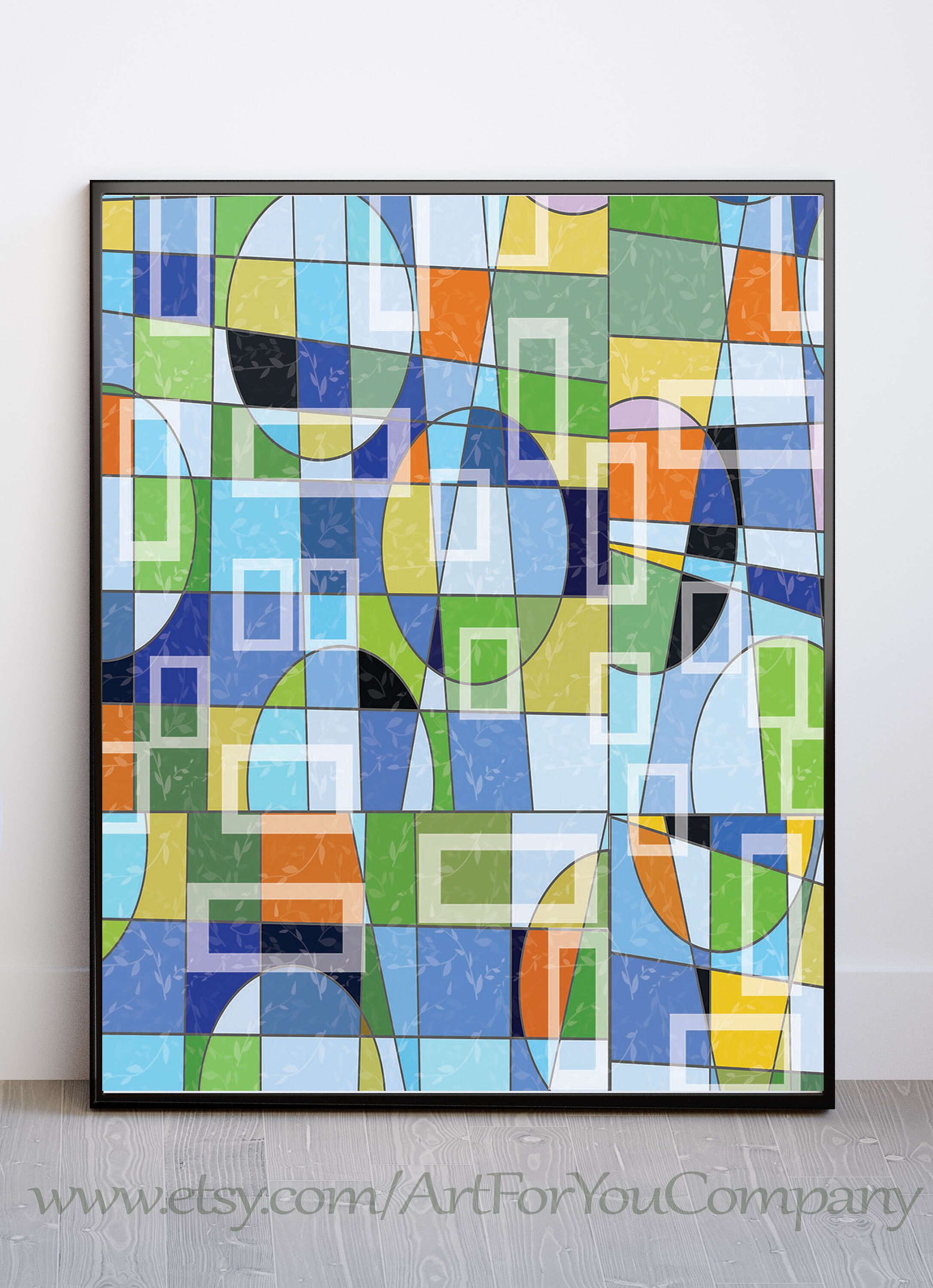 Modern Geometric Wall ArtPrintable ArtDigital ArtPainting Etsy