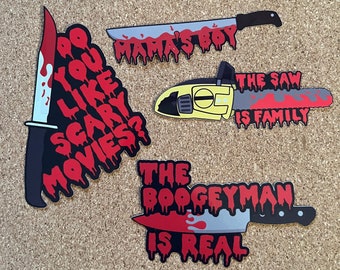 Horror Slasher Stickers - 4 Ct.