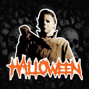 Halloween Michael Myers - 3&quot; Glossy Vinyl Sticker - Deathcore Metal Font Horror Slasher Movie