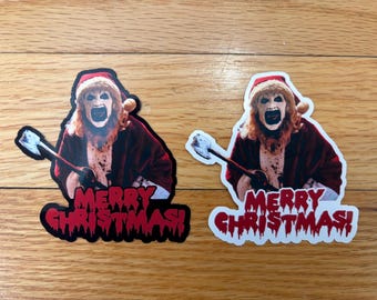 Terrifier Merry Christmas - 3” Glossy Vinyl  Horror Movie Stickers Art the Clown