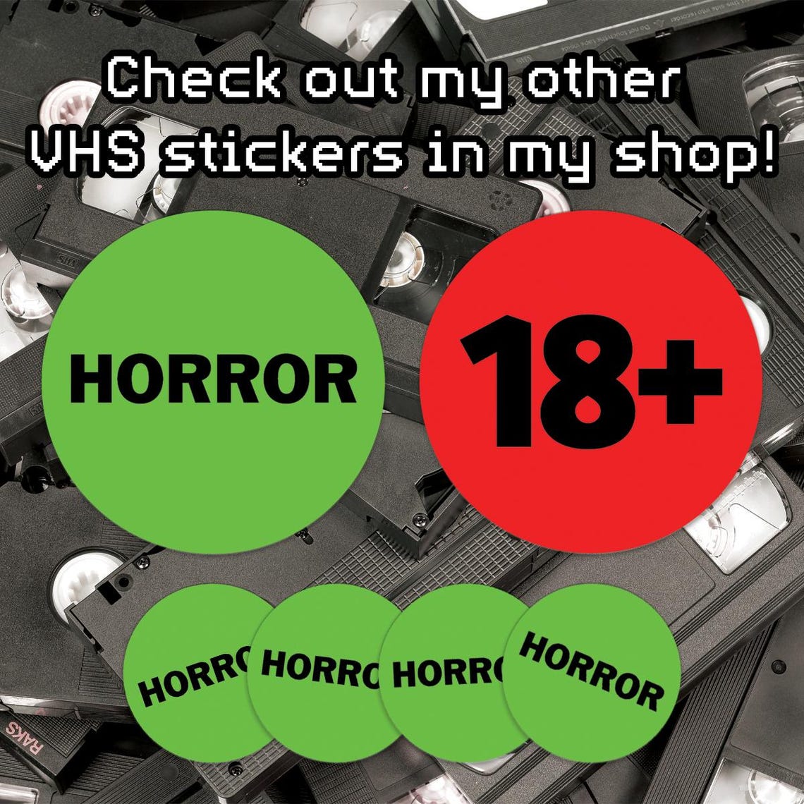 18+ VHS Horror Sticker - 3