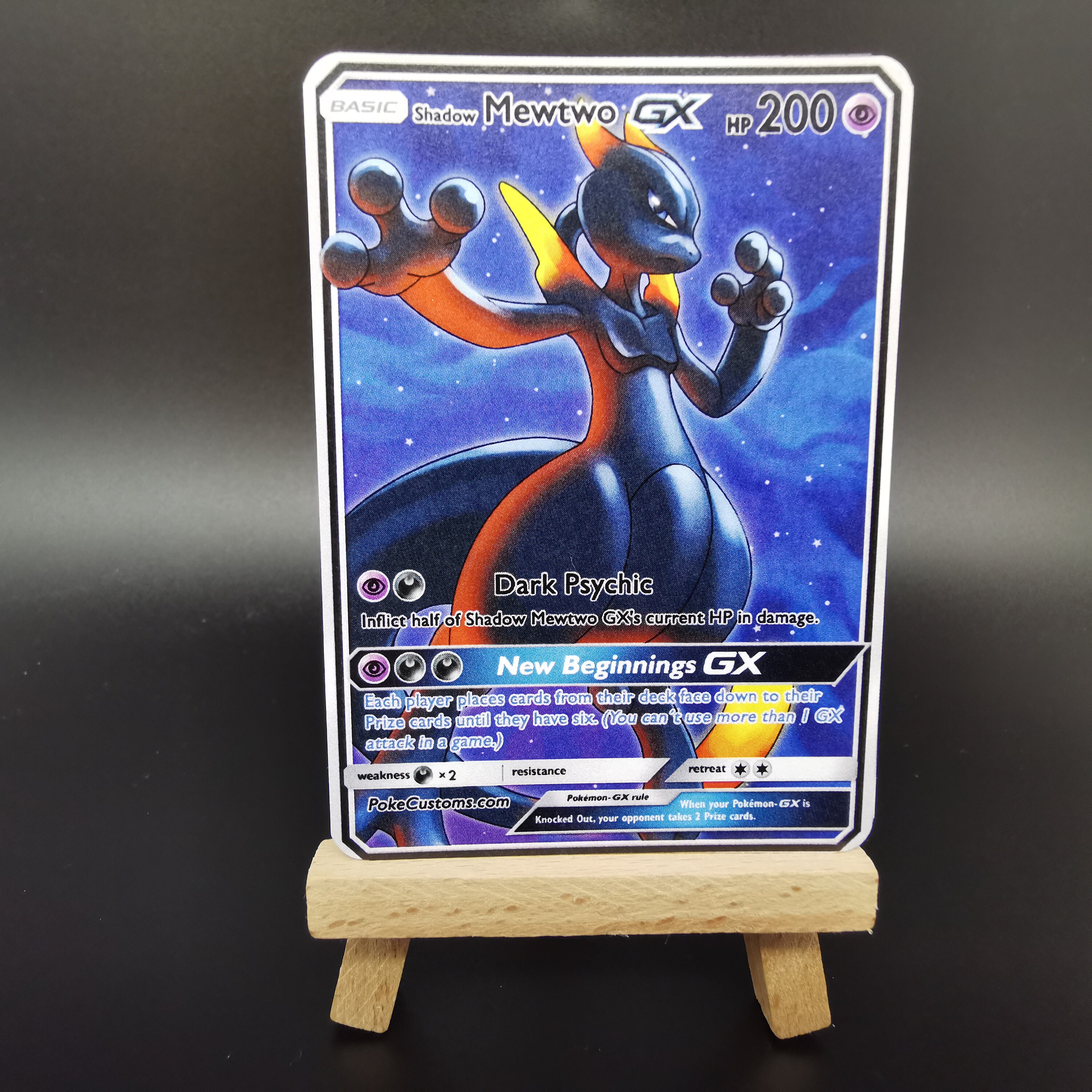Shadow Mewtwo GX New Beginnings Custom Pokemon Card Etsy