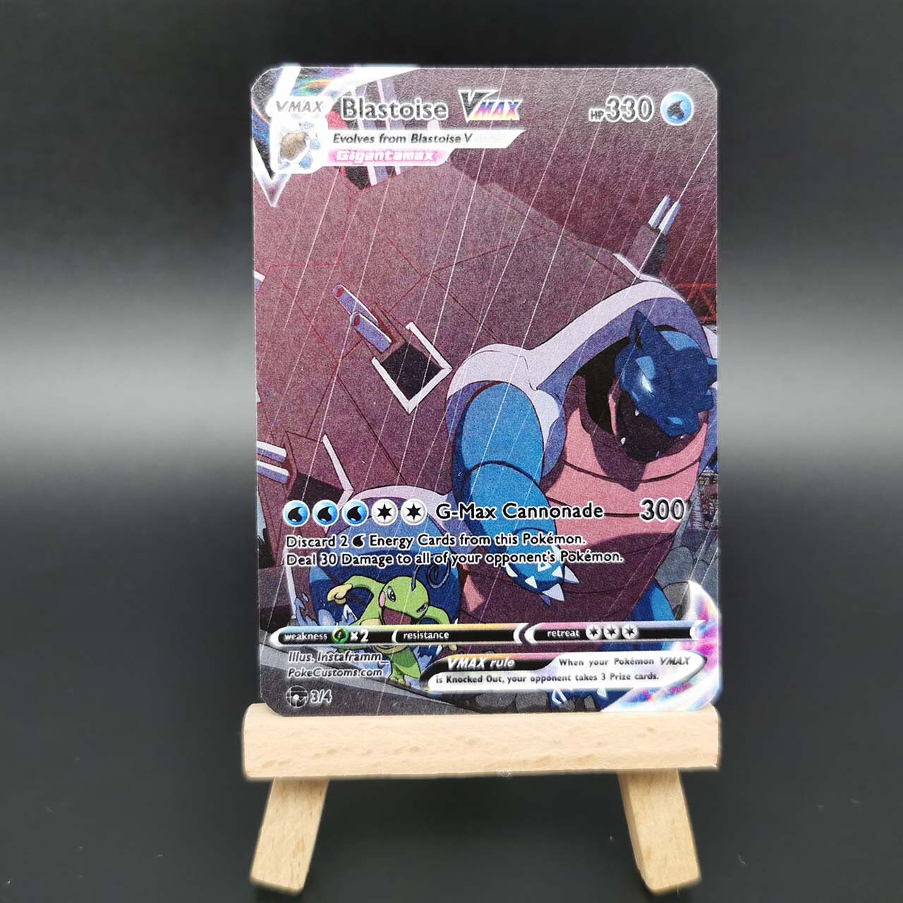 Blastoise VMax with Politoed Custom Pokemon Card | Etsy