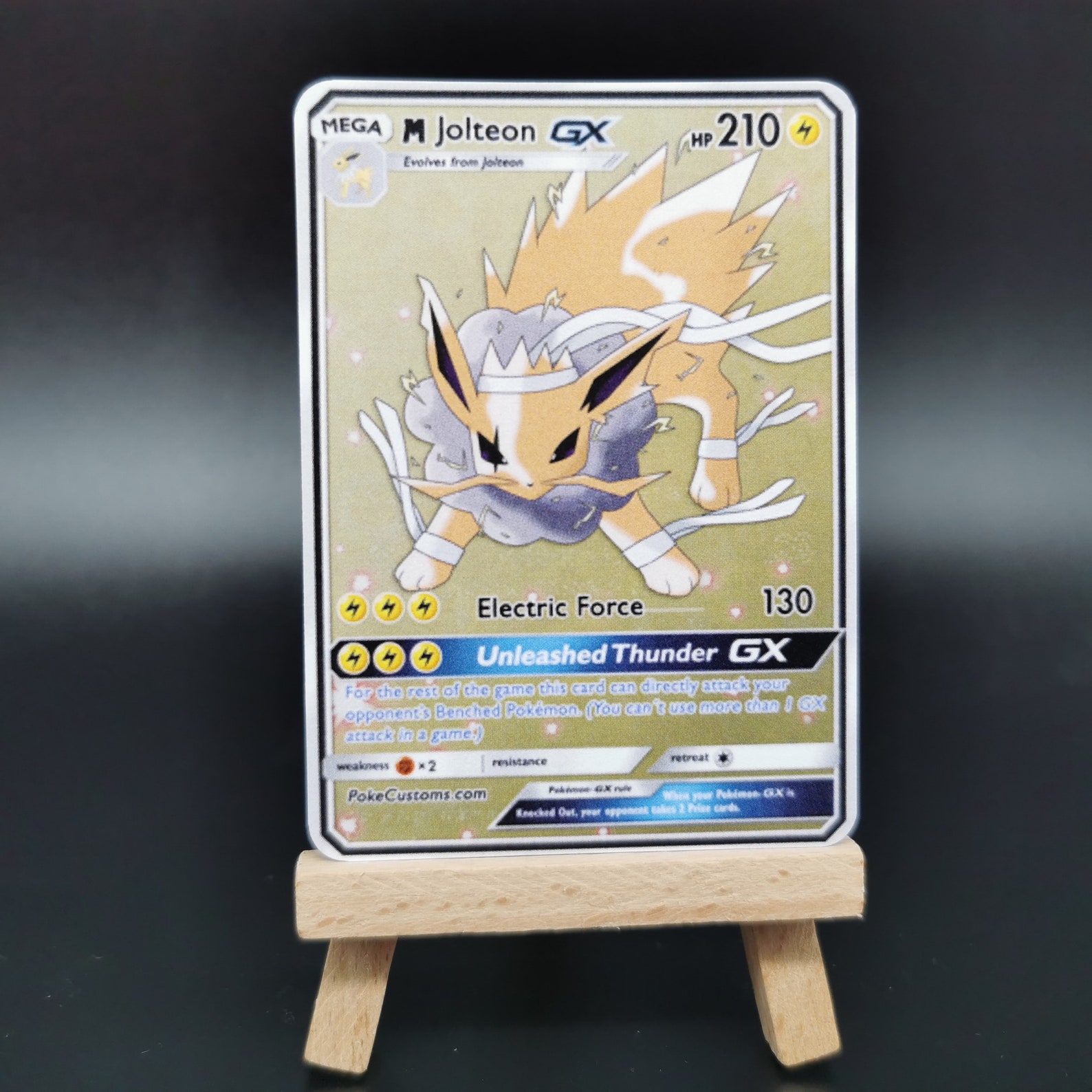 Mega Jolteon GX Custom Pokemon Card Etsy