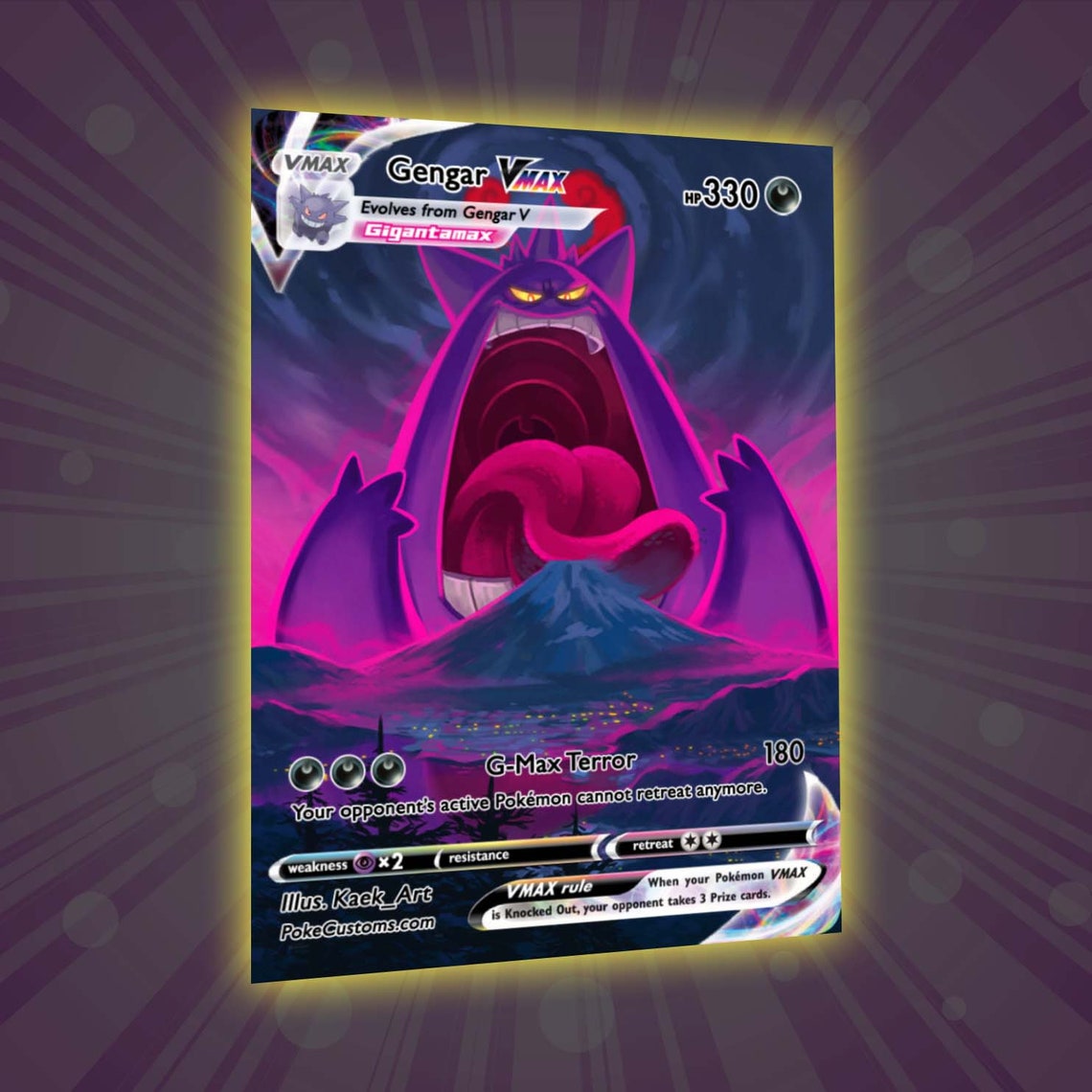 How To Draw Gengar Vmax PELAJARAN