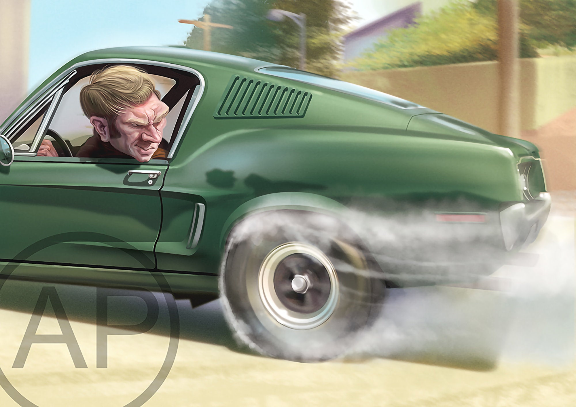 Décapsuleur mural Ford Mustang Fastback classic muscle car Bullitt
