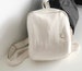 Little Malibu- Boho Organic Canvas Backpack Minimalist,Sustainable, Everyday Small Backpack Purse, Handmade Gift, Valentine's Day Gift Idea 