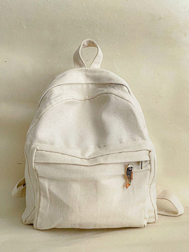 Classic Daisy | Small Cute Backpack, Lightweight Beach Bag Natural Durable Canvas PERFECT for Birthday Gift 