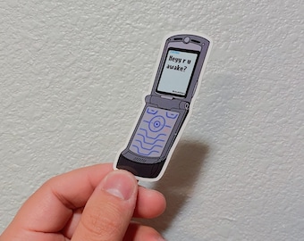Razr Phone Sticker 90s Nostalgia, Waterproof Vinyl Sticker