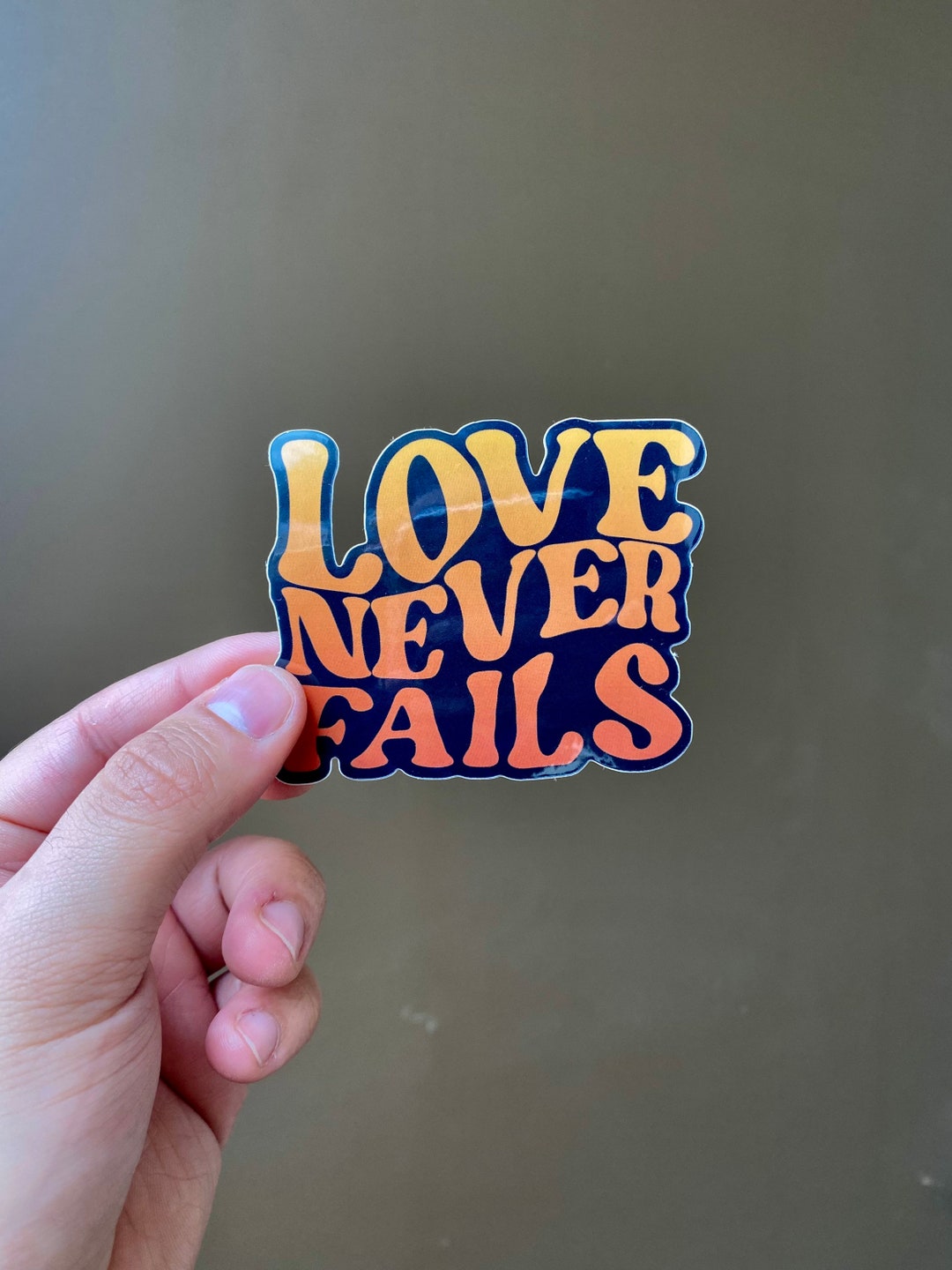 Love Never Fails Sunset Daily Affirmation Sticker Vinyl Decal - Etsy