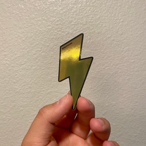 Metallic Lightning Bolt Sticker