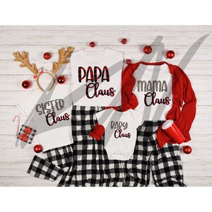 Family Claus, Mama Claus, Papa Claus, Digital Download PNG. Includes all five files