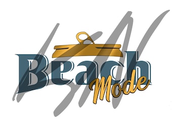 Beach Mode Beer Can Digital Download PNG