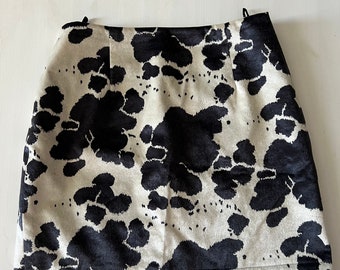 Vintage Cow Print Skirt Size 10 (Fits Like A 6/8)