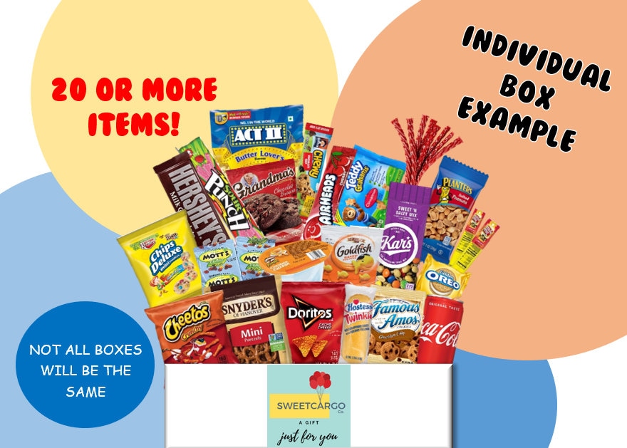 Personalized Snack box Package Office Snacks LARGE Care Etsy