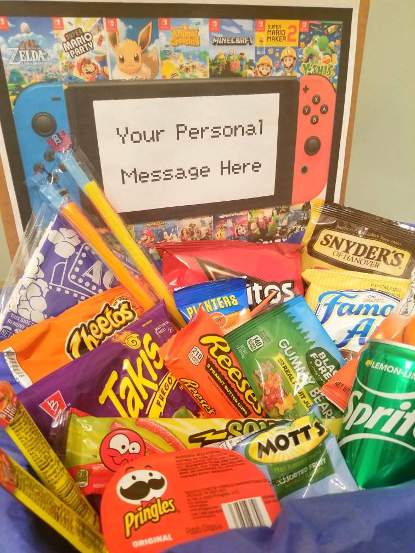 Customizable Gaming Snack Box Gamers Retro Nintendo Etsy
