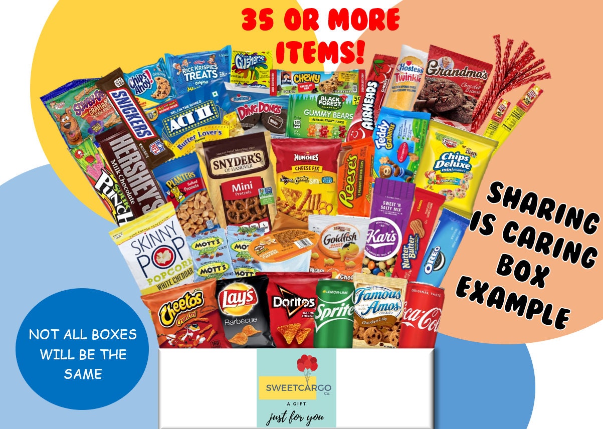 Personalized Snack box Package Office Snacks LARGE Care Etsy