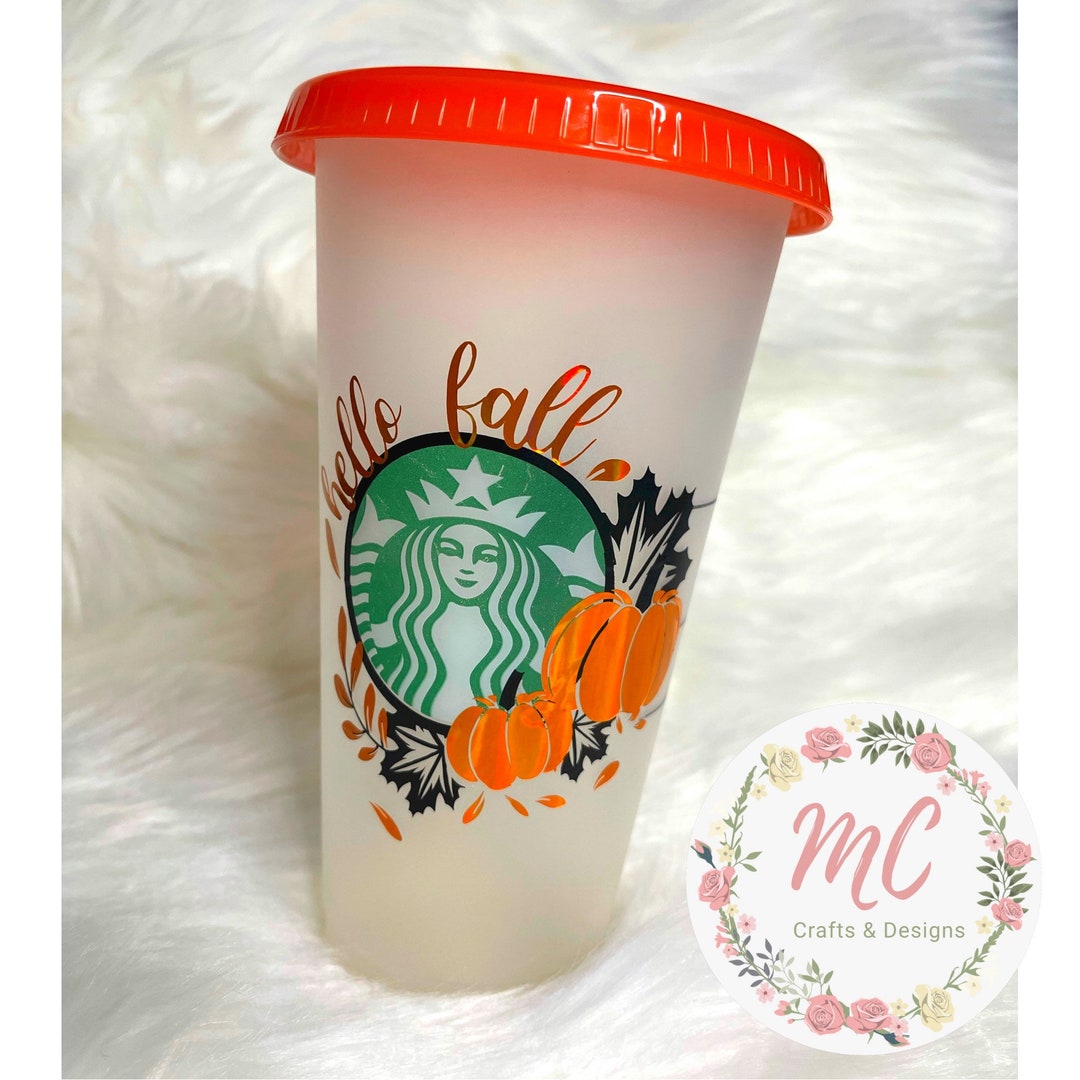 Starbucks Fall Tumbler Hello Fall Tumbler Fall Personalized Cup