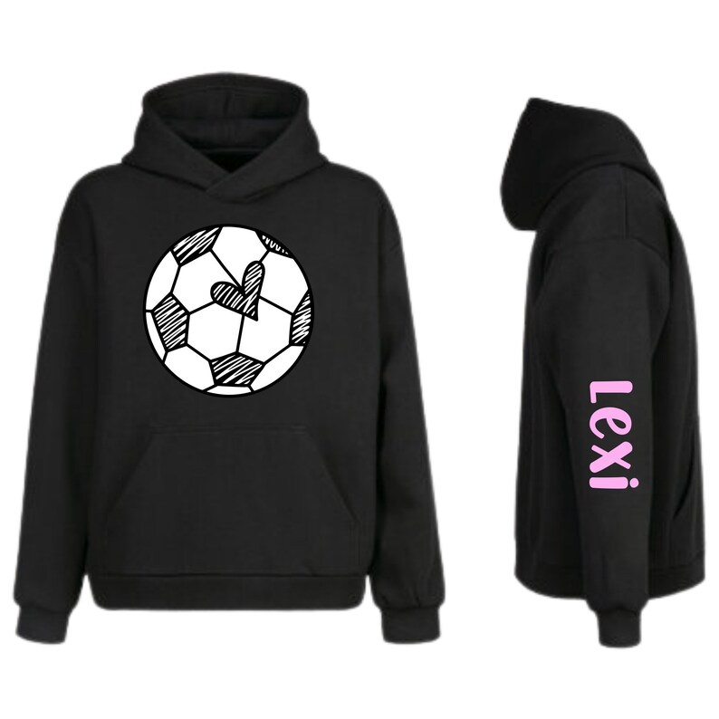 Soccer Hoodie With Name, Girl Soccer Personalized Hoodie, Soccer Mom, I