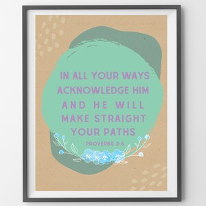 Bible Verse Wall Art, Scripture Wall Art, Christian Printable Wall Art, Bible Quote, Proverbs