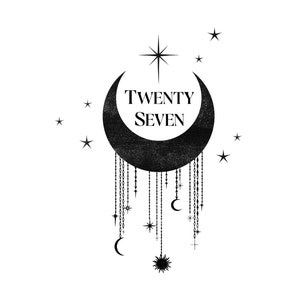 Moon Charms Chapter Number Set - Chapter Graphics for Self Published Novels and eBooks - Decorative Headers