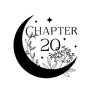 Conjunto de números de capítulo de Mystical Moon - Gráficos de capítulos para novelas y libros electrónicos autoeditados - Encabezados decorativos