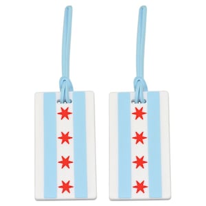 City of Chicago Flag Pack of 2 Luggage Tags