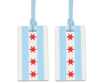 City of Chicago Flag Pack of 2 Luggage Tags