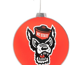 NC State Wolfpack Ornament \u2013 Crafted from Cherry Wood \u2013 Click to see Multiple Designs Available \u2013 North Carolina State University NCSU