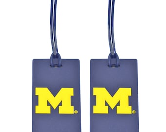 Michigan Wolverines Pack of 2 PVC Luggage Tags