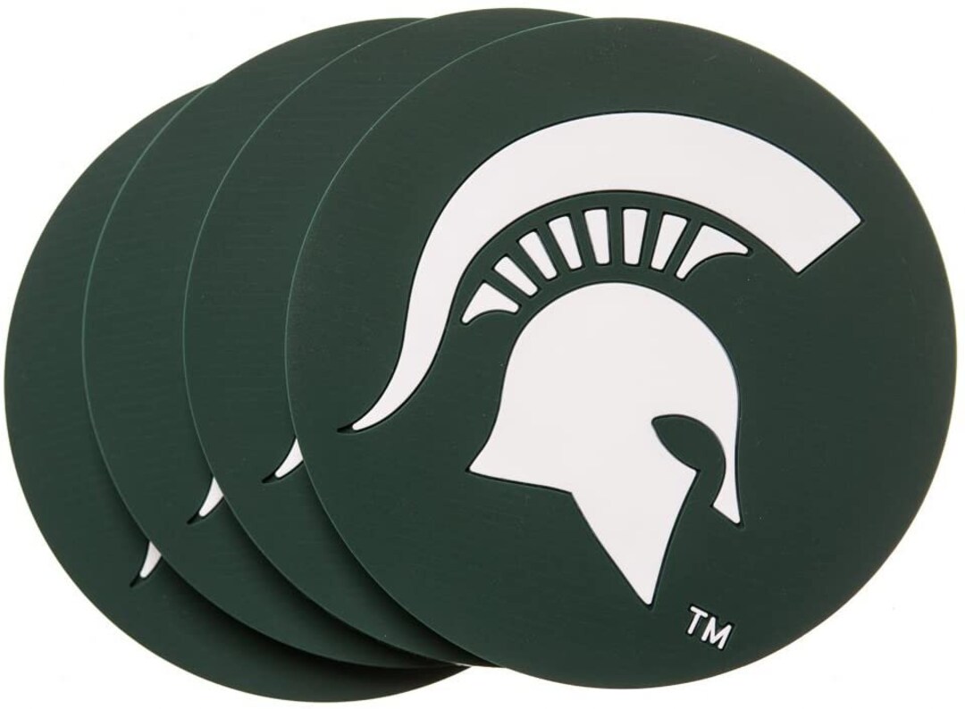 Michigan State Spartans 4-pack (MSU) NCAA PVC Coaster - Etsy