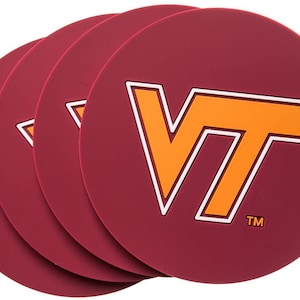 Virginia Tech Hokies 4-Pack NCAA PVC Coaster
