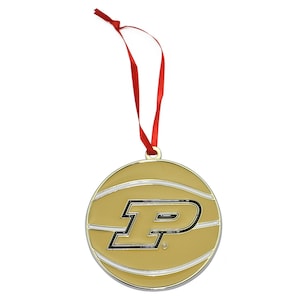 Purdue Boilermakers Basketball Metal Christmas Ornament