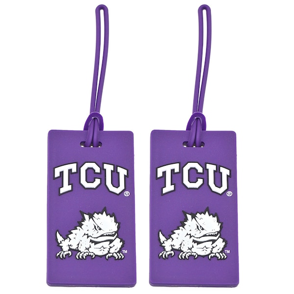 TCU Horned Frogs Pack of 2 PVC Luggage Tags