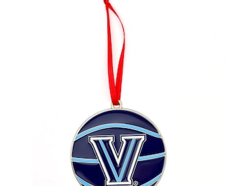 Villanova Wildcats Basketball Metal Christmas Ornament