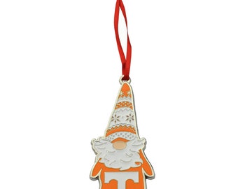 Tennessee Volunteers Gnome Metal Christmas Ornament