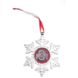 Ohio State Buckeyes NCAA Snowflake Christmas Ornament