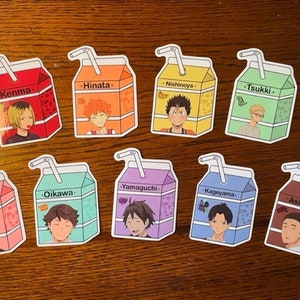 Volleyball Anime Milk Stickers