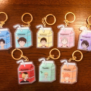 Volleyball Anime Milk Keychains