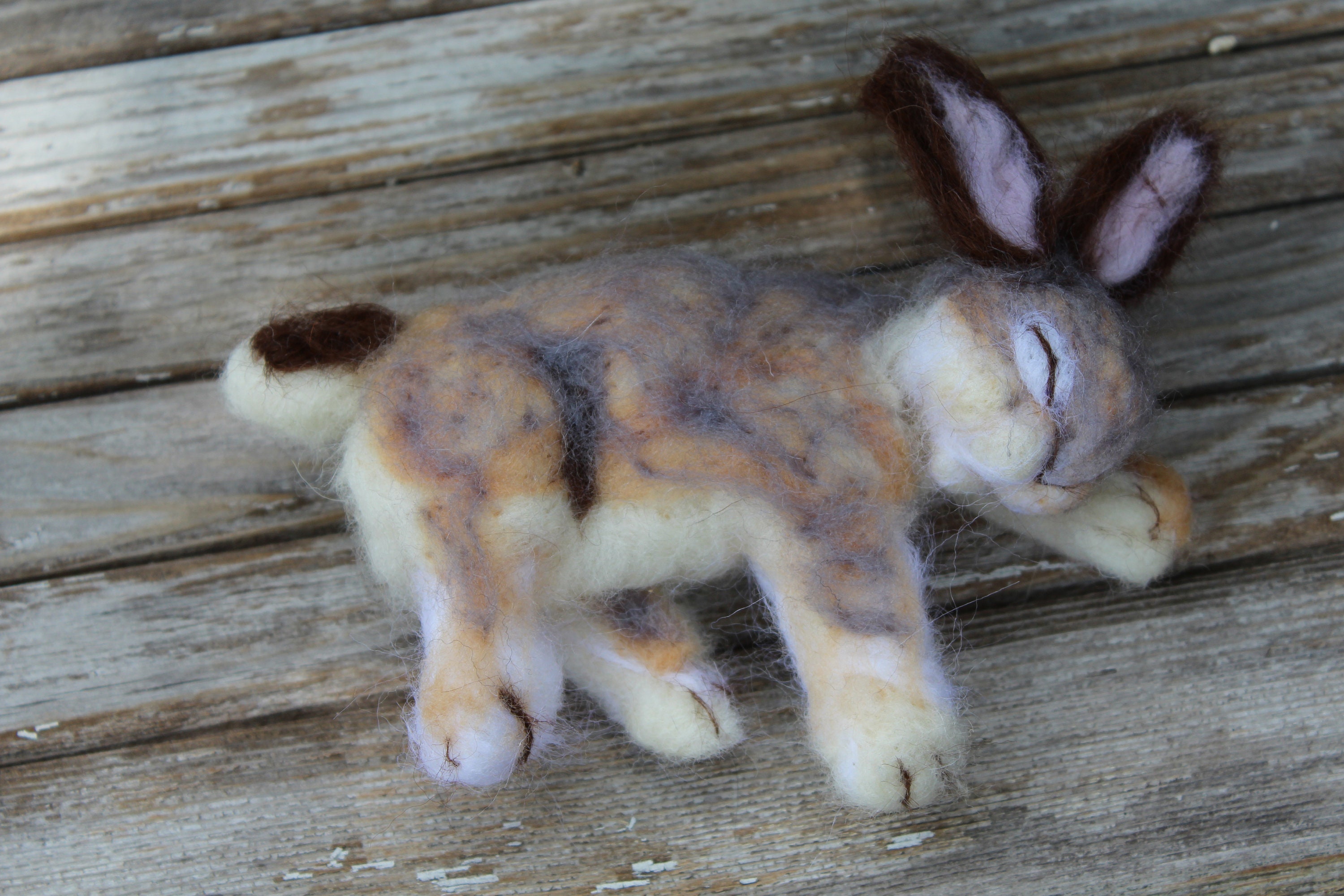 Felted Rabbit Riding Needle Felted Rabbit - Etsy
