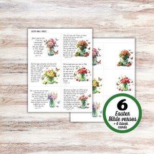 Tarjetas de Escrituras imprimibles, tarjetas de versículos bíblicos, tarjetas cristianas, etiquetas bíblicas, tarjetas de mesa, mini tarjetas florales de las Escrituras, citas bíblicas en PDF
