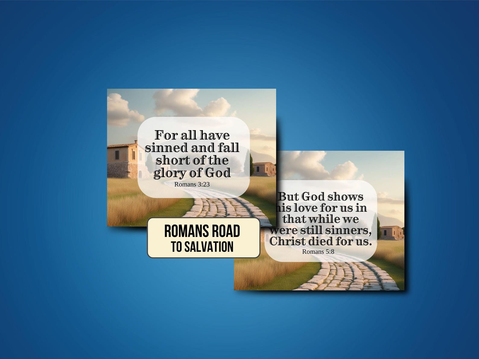 Printable Romans Road to Salvation, Romans Scripture Cards, Bible Memory Verses, Gospel, ESV ...