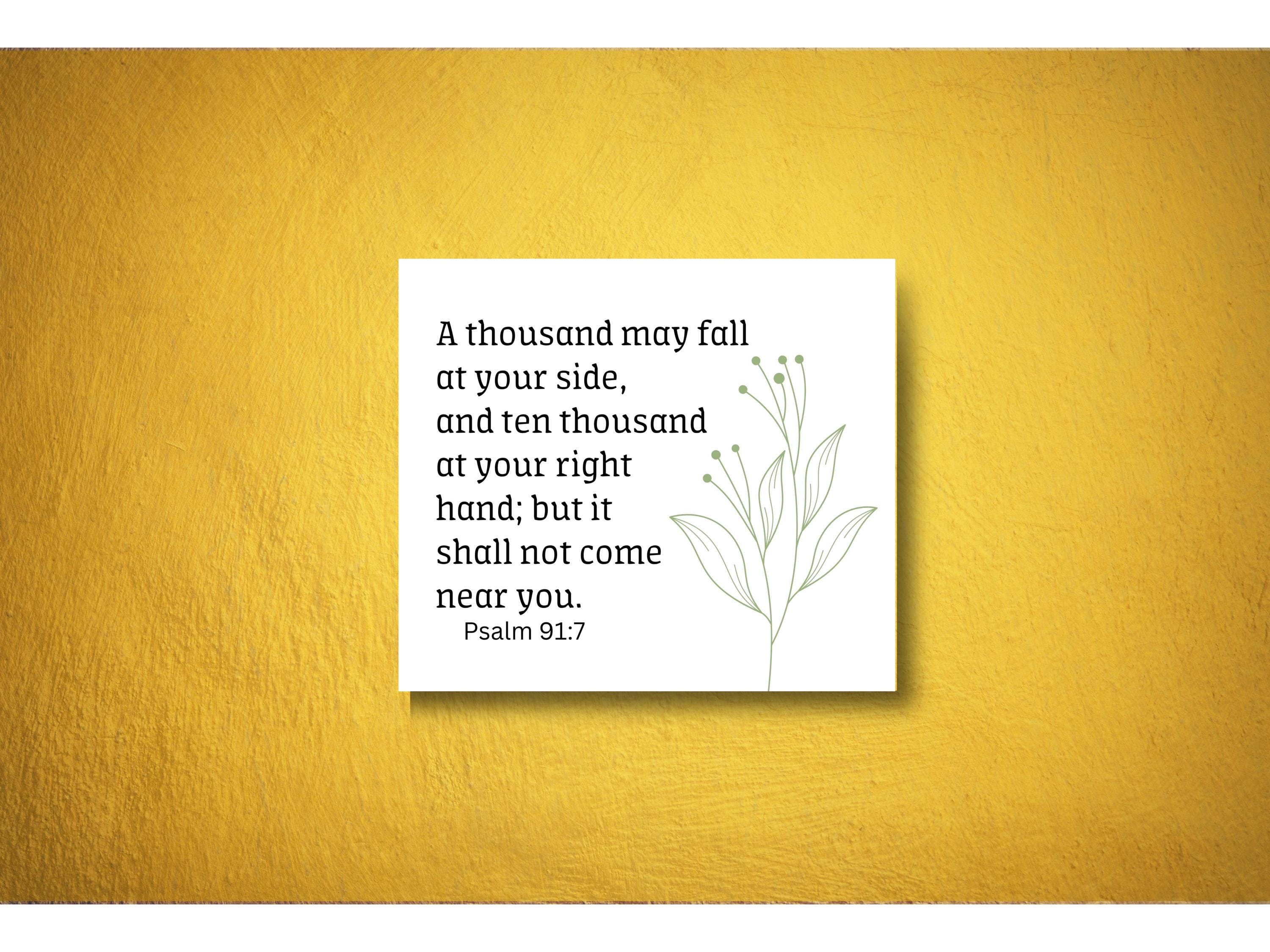Psalm 91 Scripture Cards, Printable Psalm 91 Bible Cards & Full Text