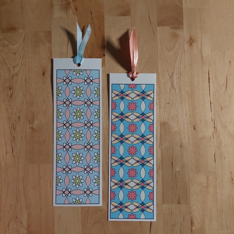 4 Printable Geometric Pattern Coloring Bookmarks for Teens &amp; Adults ...