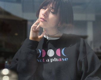 Non una fase Transgender Pride Felpa unisex Diritti trans LGBT + Donne Uomo Regalo non binario