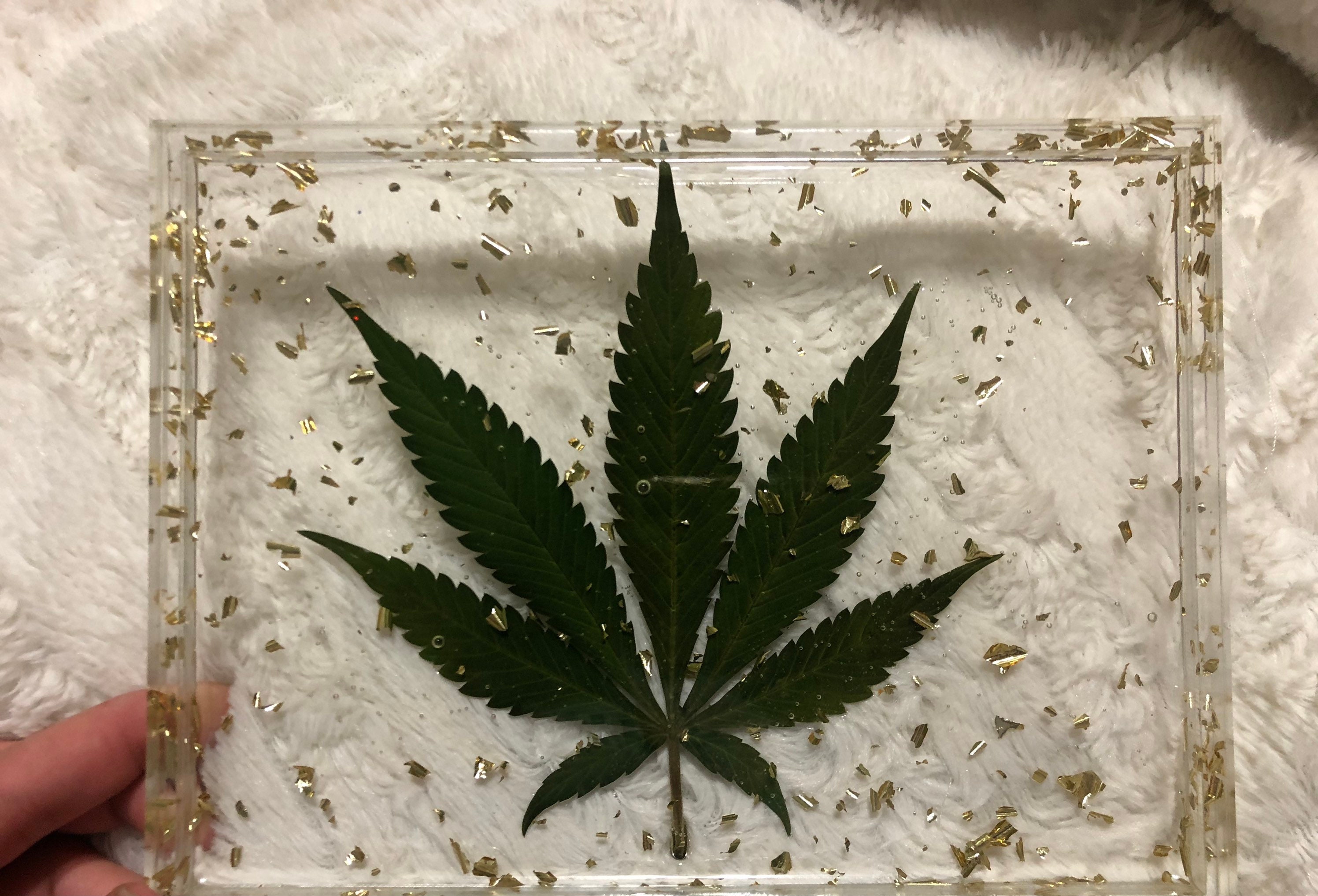 Weed leaf resin tray Etsy