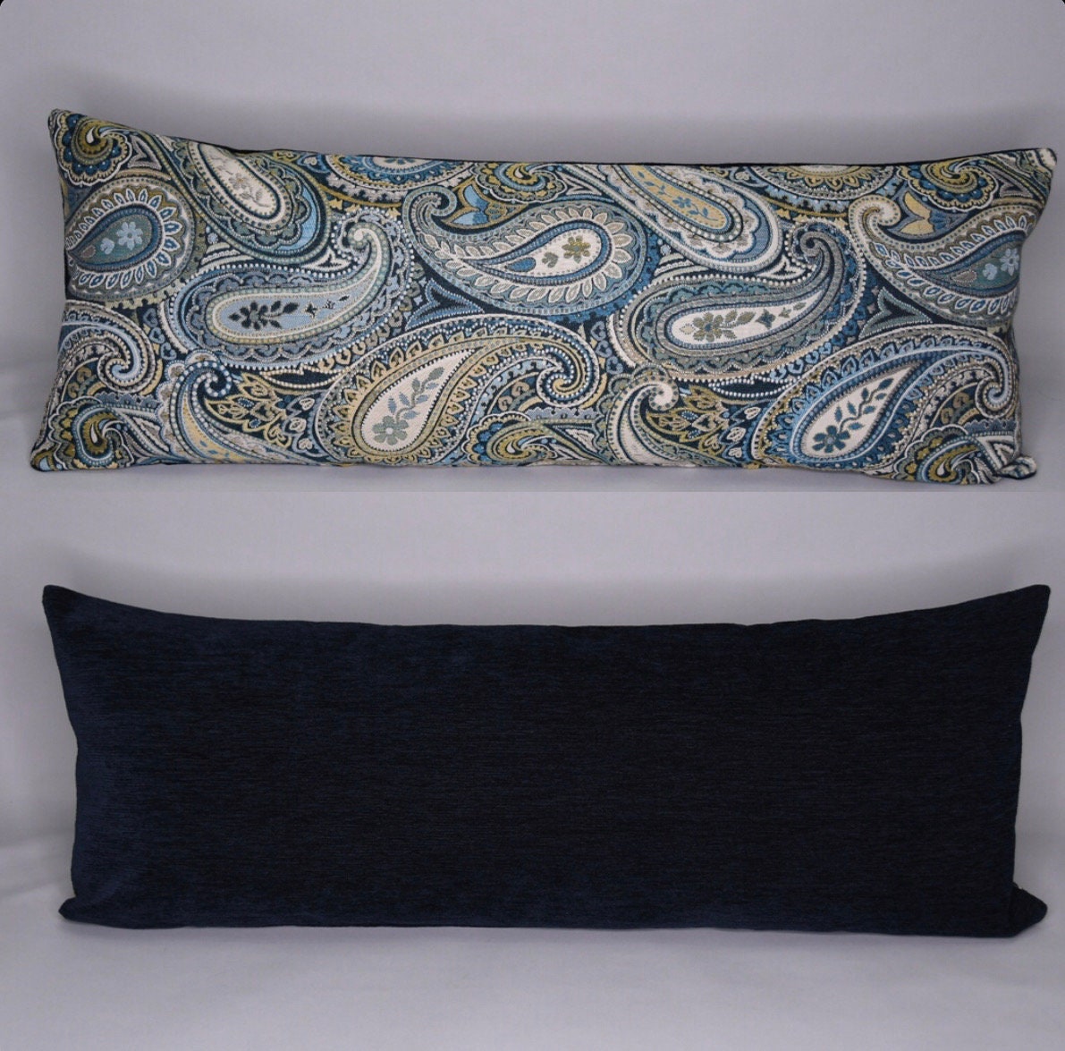 Lumbar Pillow - Linen Cream Tassel - 14x34 - Maison Blue